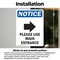 Signmission Please Use Main Entrance Sign, Vinyl Decal, 5in W x 7in L, 2PK OS-2PACK-NS-D-57-V-17620 - alternate 4